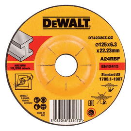 Круг шлифовальный по металлу DeWalt Industrial DT42320Z 125х6.3x22.2мм