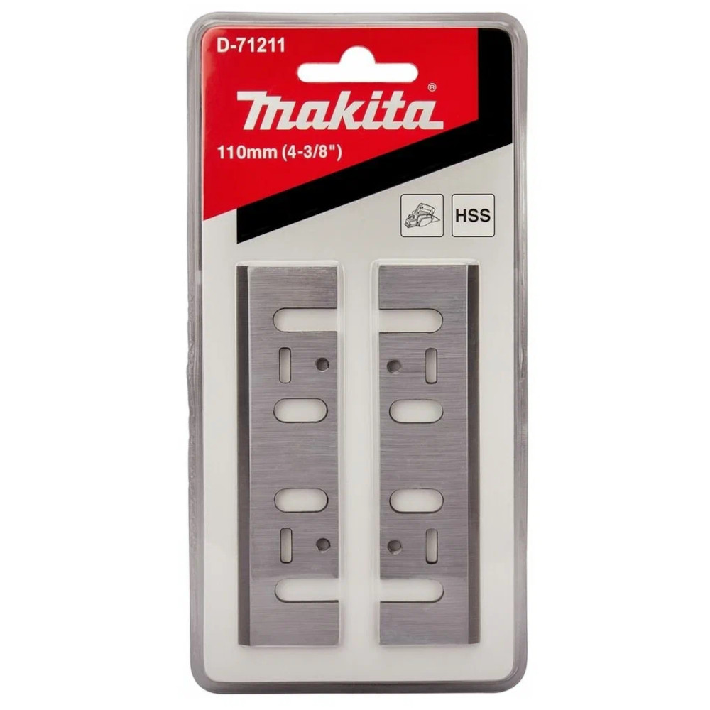 Ножи для рубанка Makita 110мм быстрорежущая сталь 2шт (D-71211) — Фото 2