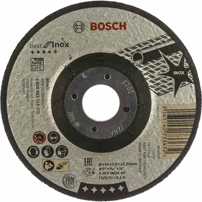 Круг шлифовальный по нержавейке Bosch Best 125х7x22.2мм — Фото 2